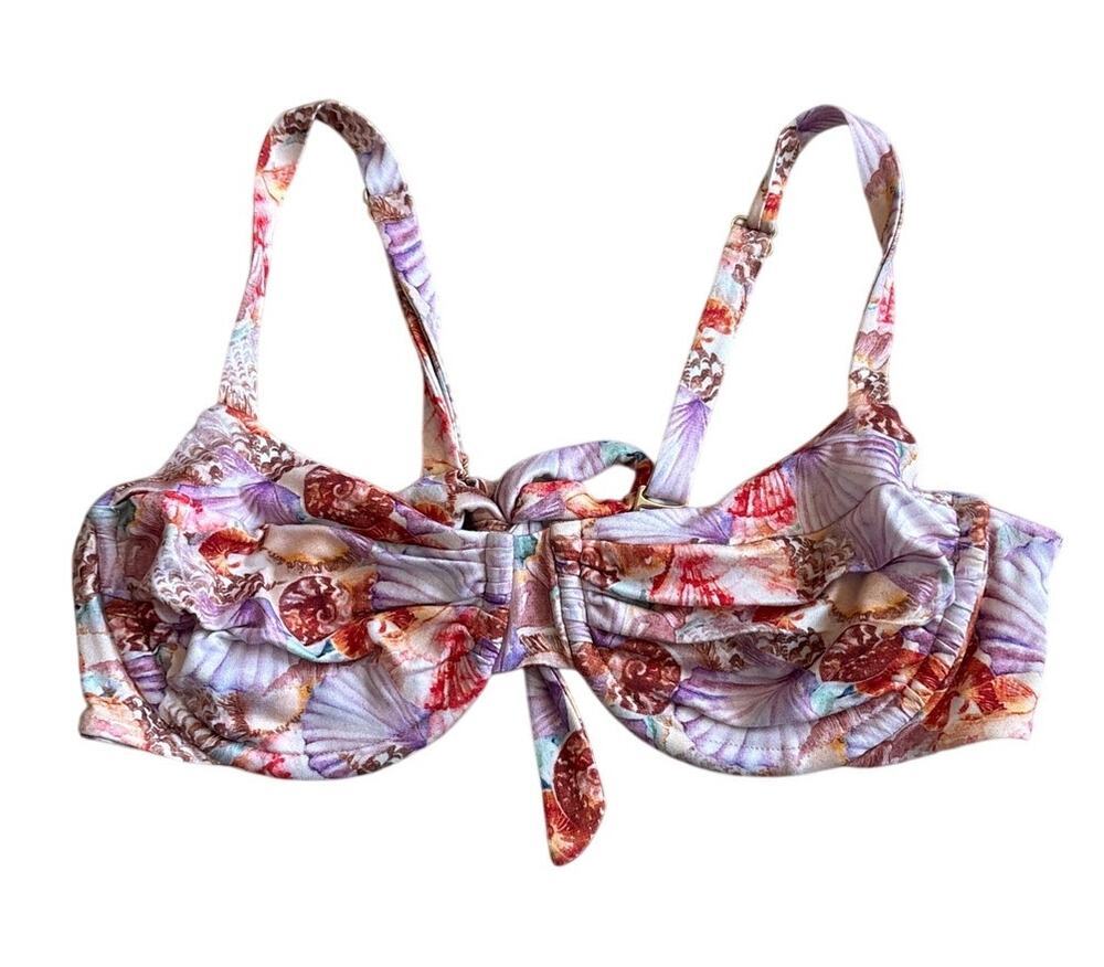 RESA Bra Bikini Top NWT Large Paisley Floral Print Made in LA